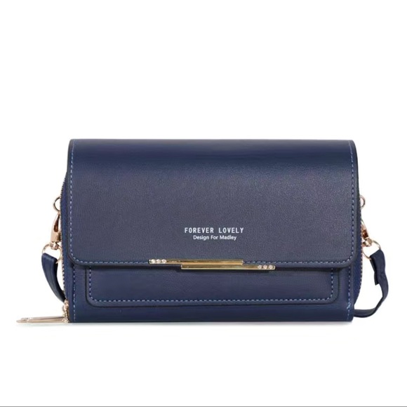 Bags Navy Blue New Crossbody Phone Bag Vegan Leather Poshmark